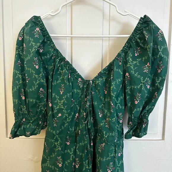 Hill House Ophelia in Emerald Trellis - Picture 5 of 6